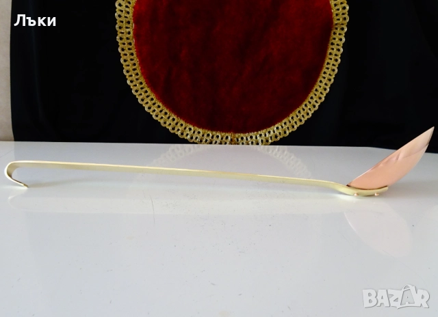 Медна лъжица за сос,сосове,коктейли,чиста червена мед. , снимка 8 - Антикварни и старинни предмети - 51773105