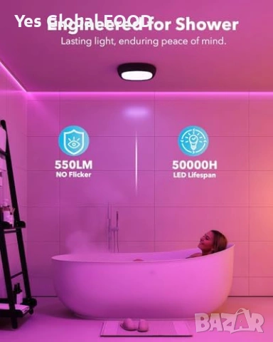 2бр RGB лампи със сензор 550LM USB 12000mAh, снимка 3 - Лампи за таван - 53615001