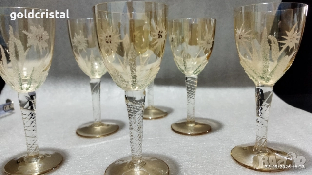 стари стъклени чаши и гарафа , снимка 2 - Антикварни и старинни предмети - 27048254