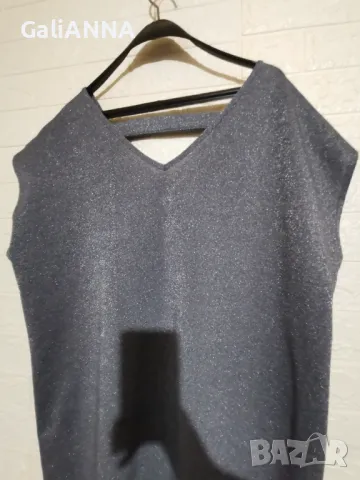 СТРАХОТНА СРЕБРИСТА РОКЛЯ/ТУНИКА 3XL, снимка 5 - Туники - 49858916