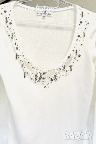 Модна къща KATHY HEYNDELS PRÊT-À-PORTER красива блуза, снимка 7 - Корсети, бюстиета, топове - 51234112