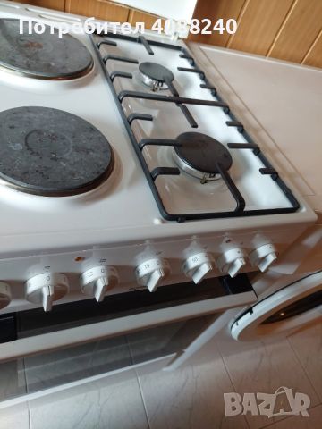 Готварска печка с вентилатор, котлони ток и газ