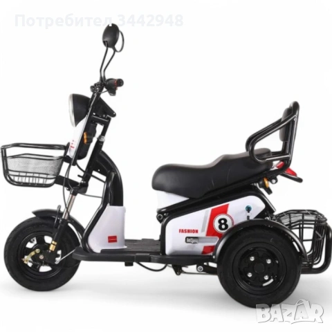 Двуместна електрическа триколка PUDDING PRO, снимка 2 - Инвалидни скутери - 53167006