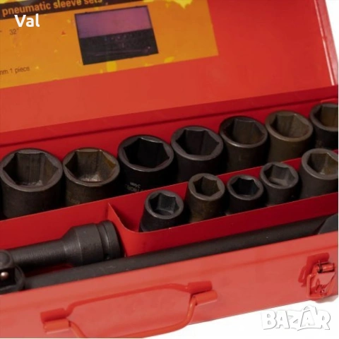 Комплект ударни вложки 3/4 с тресчотка - гедоре, снимка 3 - Гедорета - 53715749