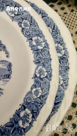 Стара Англия в синьо, снимка 4 - Чинии - 49786176