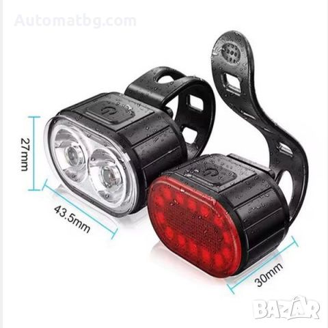 LED светлини за велосипед Automat, Акумулаторни, Водоустойчиви, USB, снимка 4 - Аксесоари за велосипеди - 45100749