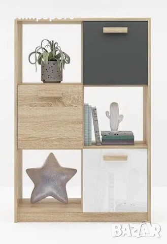 етажерка с вратички Практикер  размери 160 х 80 см  има забележки лично предаване, снимка 3 - Етажерки - 53843900