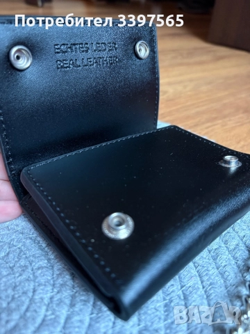 Чисто нов рокерски портфейл с метална верижка Harley Davidson от естествена кожа, снимка 8 - Портфейли, портмонета - 52276000