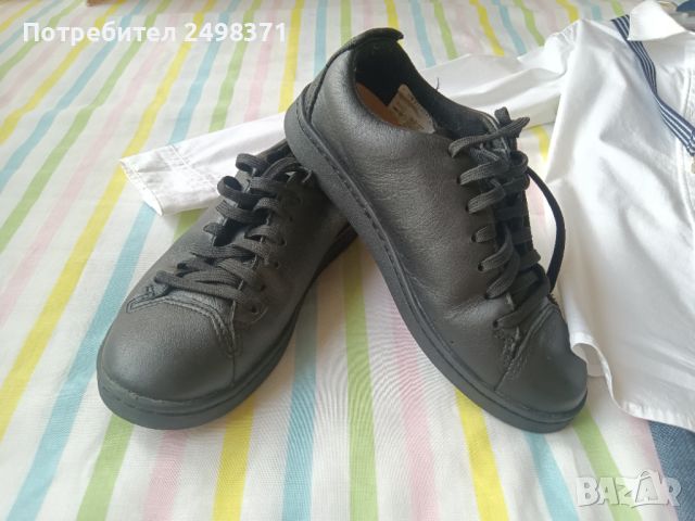 Официални, черни, кожени обувки CLARKS N32, снимка 1