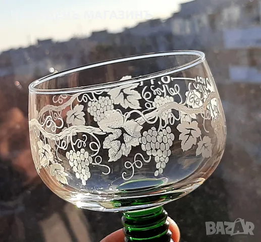 НОВ френски сервиз чаши за ракия и аперитив цветно стъкло  , снимка 11 - Други ценни предмети - 50327595