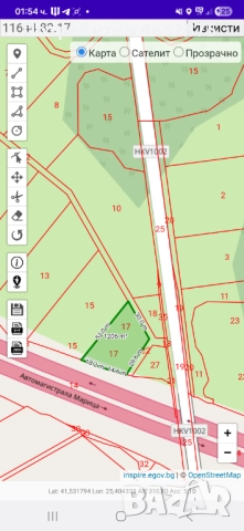 Парцел на АМ Марица подходящ за бъдещи инвестиции