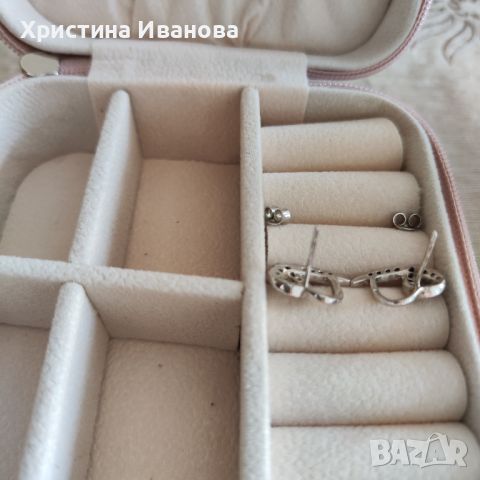 Симпатични сребърни обеци, снимка 2 - Обеци - 46409414