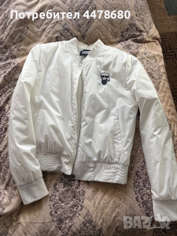 Дамско бяло яке в стил Karl Lagerfeld – размер M, снимка 2 - Якета - 53828236