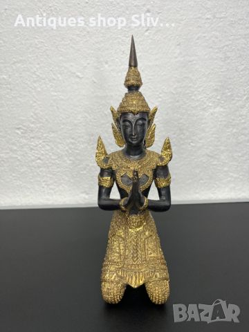 Тайландска бронзова фигура на танцьорка / Буда. №5288, снимка 1 - Колекции - 45096532