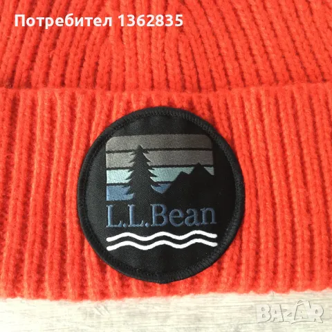 НОВА оригинална плетена оранжева зимна шапка LL BEAN от САЩ, снимка 2 - Шапки - 48414506