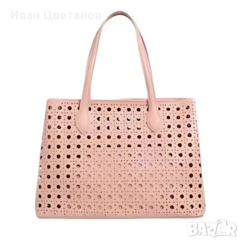 Модерна дамска чанта с перфорация, снимка 2 - Чанти - 50870083