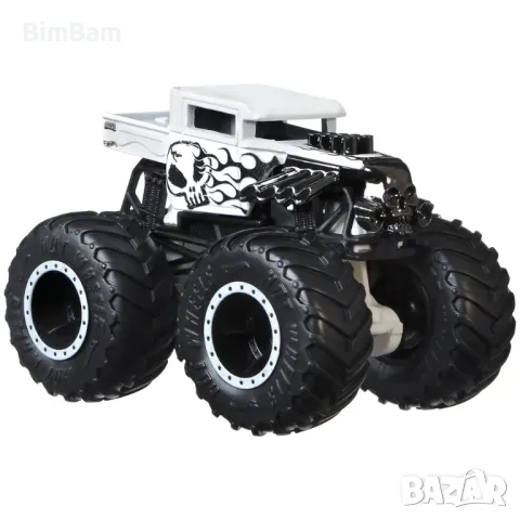 Комплект бъгита HOT WHEELS Monster Trucks -  Bone Shaker & Skelesaurus, снимка 2 - Коли, камиони, мотори, писти - 48922930