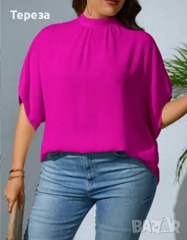 🆕 Tуника в циклама / XL-XXL, снимка 4 - Туники - 50105080