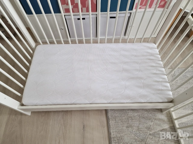 Бебешко легло / кошара IKEA Gulliver с матрак Skonast 60x120, снимка 5 - Бебешки легла и матраци - 53630190