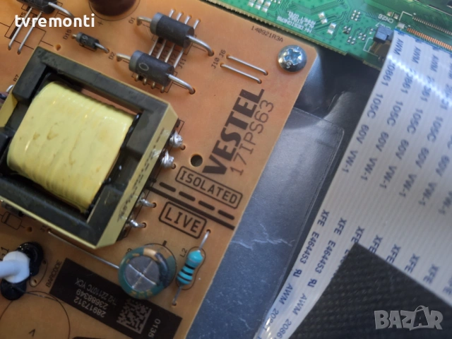 POWER BOARD 17IPS63, for,  JVC  модел LT-24VH2105 24inc DISPLAY  VES236WNTH-L4-N01, снимка 2 - Части и Платки - 53935556