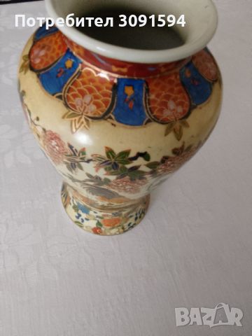 Стара ваза за цветя порцелан маркирана РИСУВАНА, снимка 5 - Антикварни и старинни предмети - 45402226