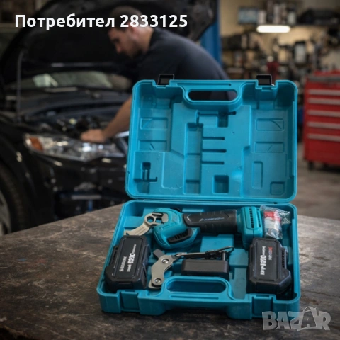 Комплект акумулаторна ножица 3" и резервен нож 36V 8A, снимка 3 - Други инструменти - 53889508