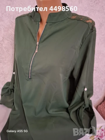 Зелена Риза/Туника с дантела, снимка 2 - Ризи - 51254058