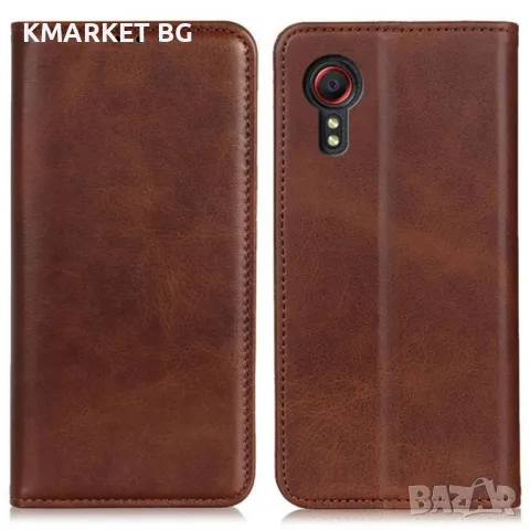 Samsung Galaxy Xcover7 Split Leather /Wallet Кожен Калъф и Протектор, снимка 3 - Калъфи, кейсове - 47878650