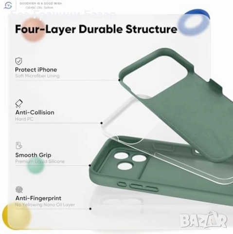 Нов Калъф за iPhone 17 Pro силиконов кейс + 2 стъклени протектора Защита Айфон, снимка 5 - Калъфи, кейсове - 52122899