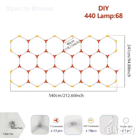 Осветление за гараж голяма LED Лед лампа за магазин фризьорски салон студио барбершоп, снимка 2 - Лед осветление - 52628313