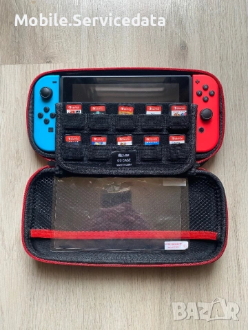 Nintendo Switch + 11 игри + кейс и стъклен протектор – пълен комплект