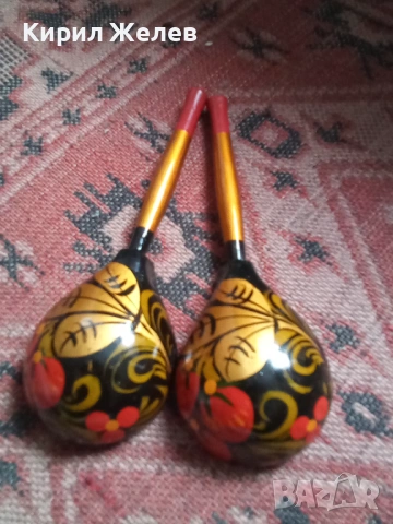 Руски рисувани лъжици дървени 53675, снимка 4 - Антикварни и старинни предмети - 53392383