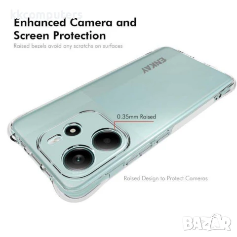 Xiaomi Redmi Note 14 4G Удароустойчив ENKAY Силиконов Калъф и Протектор, снимка 3 - Калъфи, кейсове - 50890902