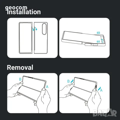 PITAKA Samsung Z Fold 4 Aramid Fiber кейс, снимка 8 - Калъфи, кейсове - 50279479