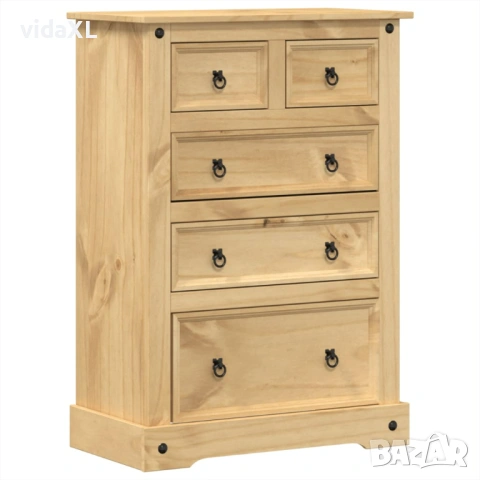 vidaXL Скрин Corona, 80x43x114 см, бор масив(SKU:4005671)