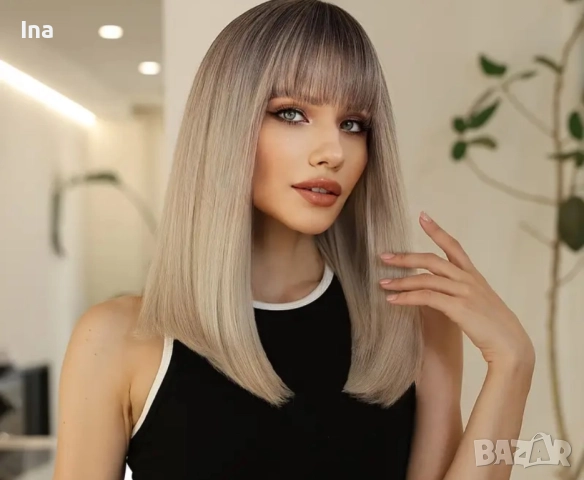 Руса до раменете перука