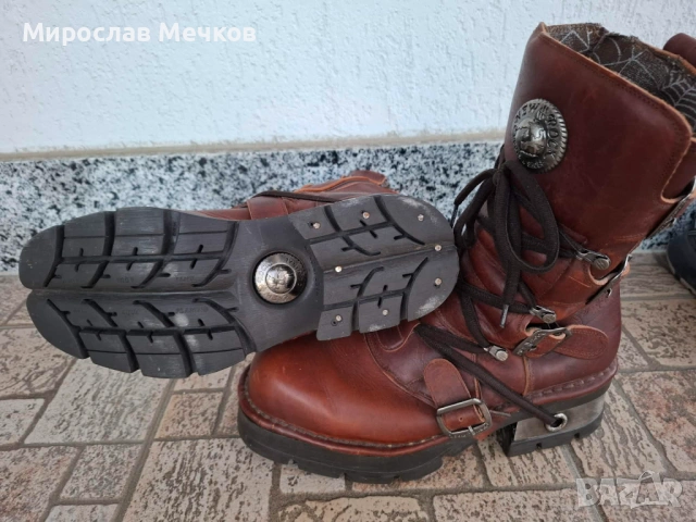 Мъжки ботуши New Rock Естествена кожа , снимка 6 - Мъжки ботуши - 54185925