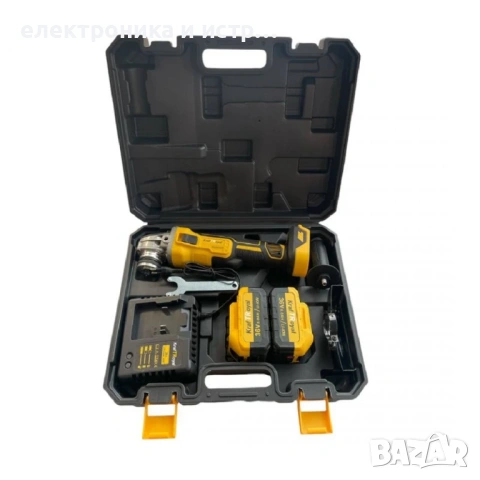 Ъглошлайф, акумулаторен, жълт, 36VDC, 8Ah, 125mm , снимка 3 - Други инструменти - 53267886