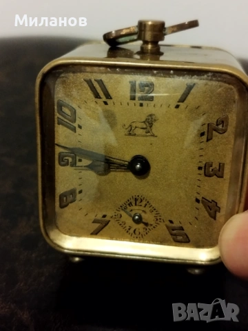 Стар механичен будилник, настолен часовник, снимка 5 - Антикварни и старинни предмети - 53511226