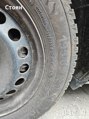 Зимни гуми Semperit с железни джанти 5 х 112, снимка 10 - Гуми и джанти - 53994498