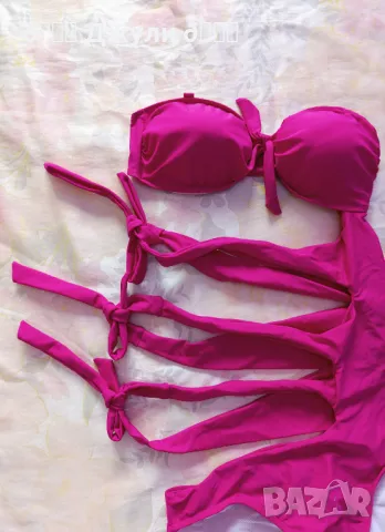 Ефектен розов бански с подплънки 🩷, снимка 9 - Бански костюми - 49751112