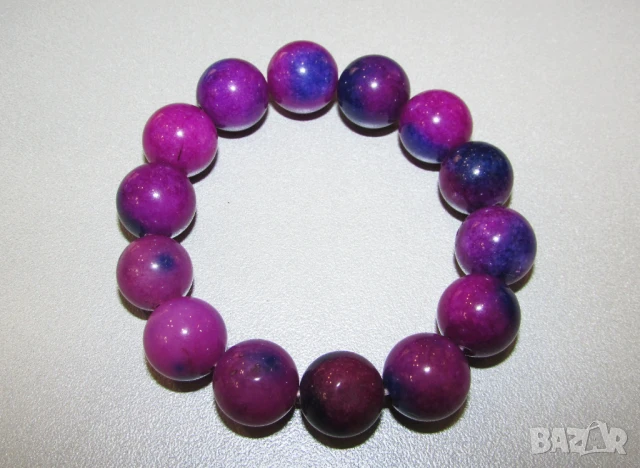 Гривна от натурален сугилит 60гр. 14мм, снимка 4 - Гривни - 51142930