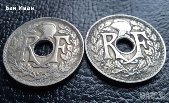 Стара монета 25 сантима 1927 г. и 1929 г. Франция - красиви !, снимка 13 - Нумизматика и бонистика - 42219448