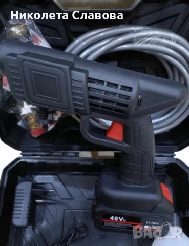 💦 Акумулаторна водоструйка 48V с 2 батерии – мощност навсякъде! ⚡, снимка 2 - Парочистачки и Водоструйки - 51530175