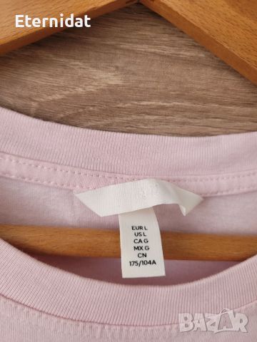Розова рокля тип тениска H&M , снимка 4 - Рокли - 46386830
