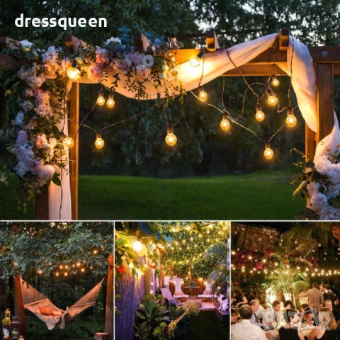 000004 Водоустойчива LED светеща гирлянда за открито 5м 10 крушки и 10м 20 крушки