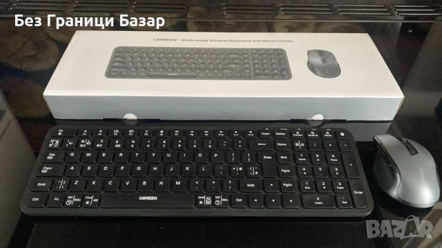 Нов Безжичен Комплект Клавиатура и Мишка UGREEN Bluetooth 5.0, Ергономична, Тиха, снимка 9 - Клавиатури и мишки - 45353362