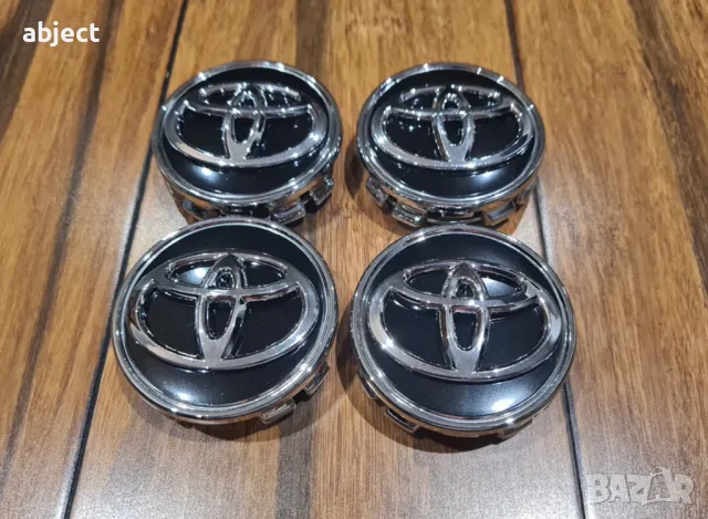 Черни Тойота Капачки за джанти 62мм, снимка 2 - Аксесоари и консумативи - 49638794