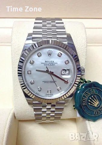 Rolex Datejust 36mm Steel Silver Dial Star-Shaped Diamond Automatic Дамски Различни Варианти, снимка 13 - Дамски - 48183099