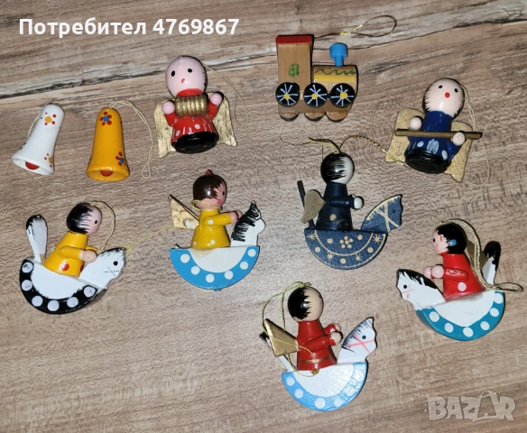 Дървени коледни играчки